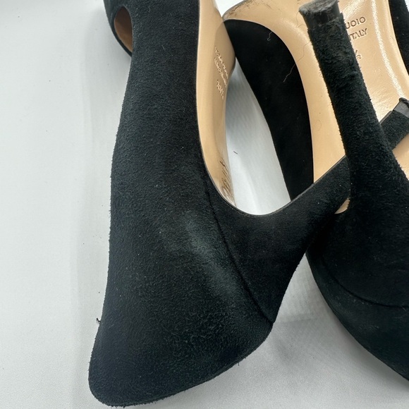 Barney’s New York Classic Black Suede Leather Heel Pumps - Picture 6 of 15